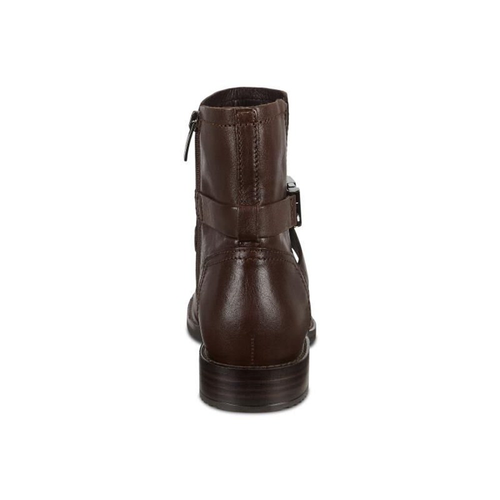 ECCO Womens Boots Brown - Sartorelle 25 Buckled - QSE-418750